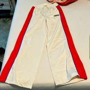 Adidas Women S Track Pants in Wonder White/Vivid Red. Brand new with Tags